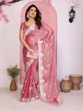 Nakshatra Pink Printed Bollywood Style Saree