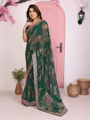Nakshatra Bollywood Inspired Teal Bandhini Saree