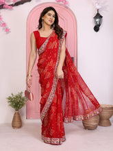 Nakshatra Bollywood Inspired Maroon Bandhini Saree