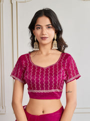 Nakshatra Pink Shade Embroidery Saree