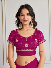 Nakshatra Pink Shade Embroidery Saree