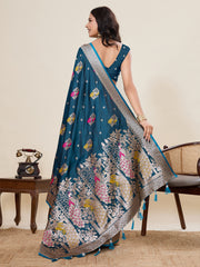 Nakshatra Rama Satin Silk Saree