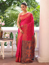 Nakshatra Pink Silk Saree Stylish Party Wear