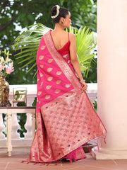 Nakshatra Pink Silk Saree Graceful Occasion Wear
