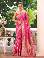 Nakshatra Pink Silk Saree Graceful Occasion Wear