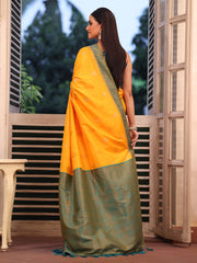 Nakshatra Mustard Silk Saree Unique Designer Wear