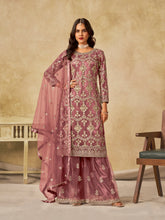 Nakshatra Pink Heavy Embroidered Party Wear Suit with Designer Net Dupatta