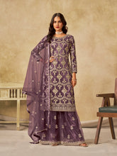 Nakshatra Lavender Net Embroidered Party Wear Suit for Women