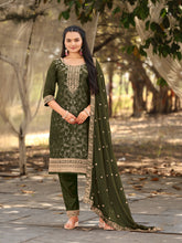 Nakshatra Mahendi Viscose Jaquard Suit Set