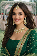 Nakshatra Emerald Green Designer Embroidered Anarkali Suit