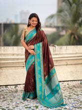 Nakshatra Coffee Handwoven soft Silk Saree