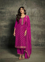 Voilet Santoon Semi-Stitched Ensemble