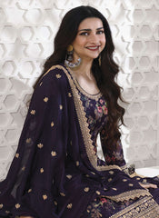 Royal Blue Regalia Georgette Sharara Set