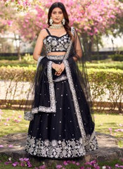 Midnight Noir Elegance Lehenga Choli