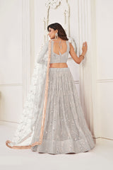 Moonlit Serenade Off-White Lehenga