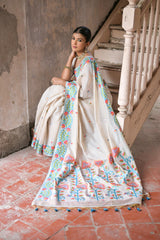 Nakshatra White Printed designer saree