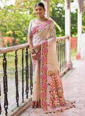 Nakshatra White Printed designer saree -style3