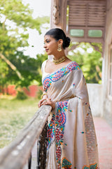 Nakshatra White Printed designer saree -style 4