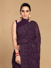 Whimsical Wine saree