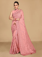 Gentle Gajri georgette saree