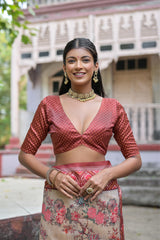 Mocha Majesty Tussar Silk Saree