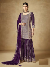 Welcoming wine Sharara suit