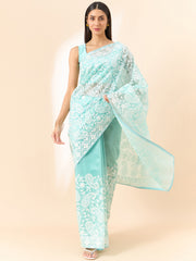 Serene Sky blue Organza Saree