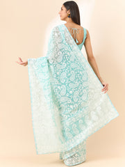 Serene Sky blue Organza Saree