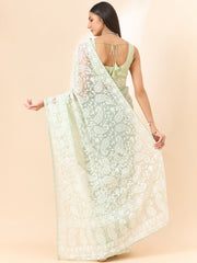 Pista Green Organza Saree