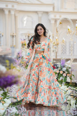 Off white multicolored Readymade Sharara suit