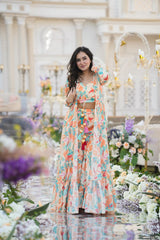 Off white multicolored Readymade Sharara suit