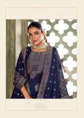 Nakshatra Teal Blue Viscose Pashmina suit