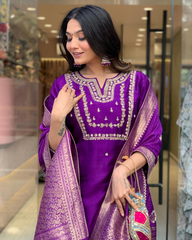 Nakshatra Purple ready to wear Salwar Suit