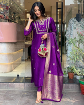 Nakshatra Purple ready to wear Salwar Suit