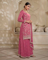 Nakshatra Pretty Pink Party wear Sharara suit