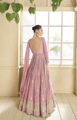 Nakshatra Rose Pink Georgette Anarkali suit