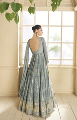 Nakshatra Gorgeous Grey Georgette Anarkali suit