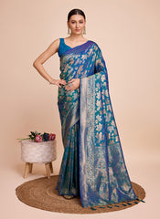 Nakshatra Turquoise Blue saree