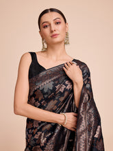 Nakshatra Black Handloom silk saree