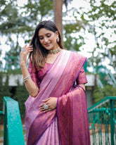 Nakshatra Lavender Kanjivaram silk saree