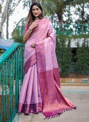 Nakshatra Lavender Kanjivaram silk saree