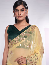 Nakshatra Yellow Embroidery Saree