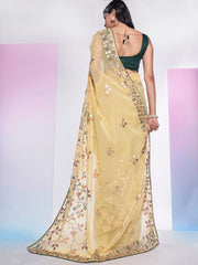 Nakshatra Yellow Embroidery Saree