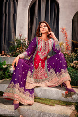 Nakshatra Pink - Purple Party wear Pakistani salwar suit