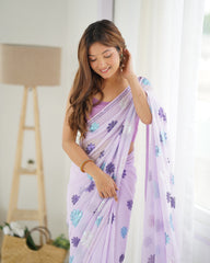 Nakshatra Lavender sequinned saree