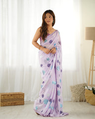 Nakshatra Lavender sequinned saree