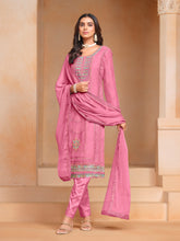 Nakshatra Pink Embroided Organza Suit