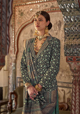 Nakshatra Royal Sea Green Viscose Silk saree