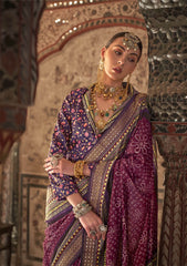 Nakshatra Royal Wine Viscose Silk saree