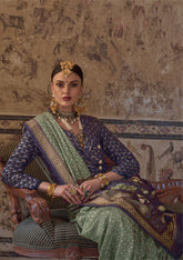 Nakshatra Royal Grey Viscose Silk saree